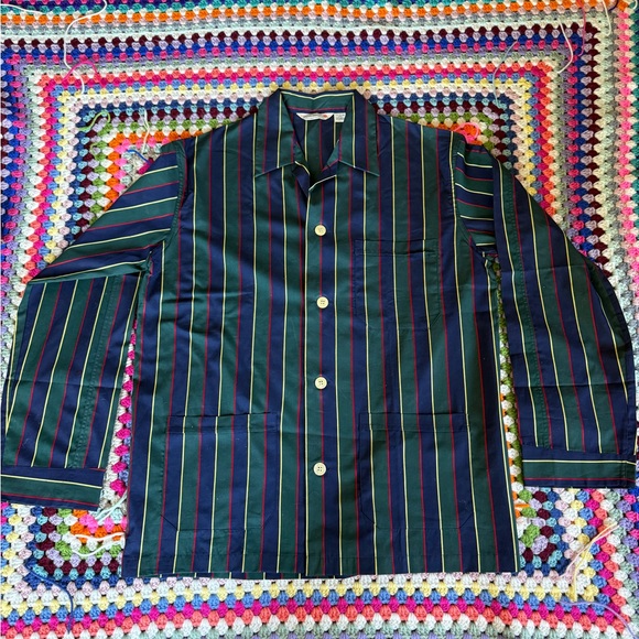 NWOT Derek Rose Men's Wellington Striped Cotton Pajama Set - size 40 - medium - Picture 8 of 15